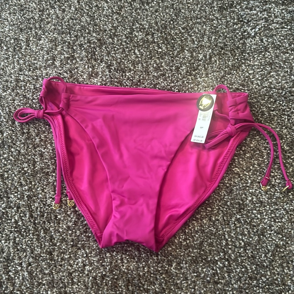 Berry pink bikini swim bottoms. Victorias Secret. Size small. New with tags.